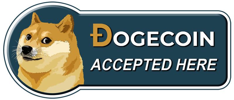 ‘Dogecoin Accepted Here’ Sticker