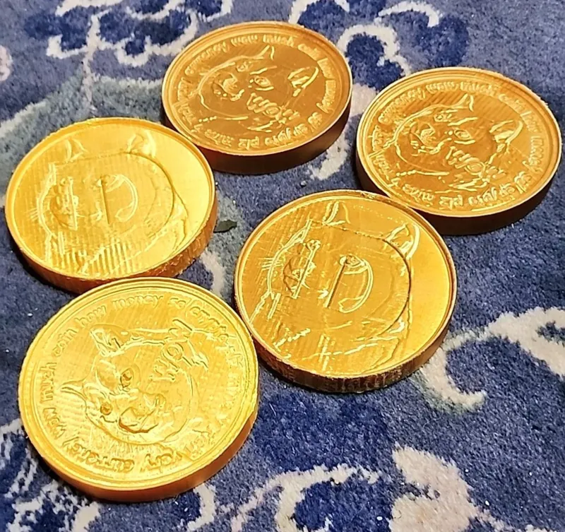 3D Printed Doge Coins