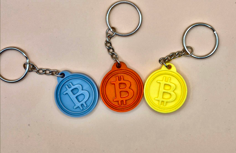 Bitcoin Keychain X2 (Variety of colors)