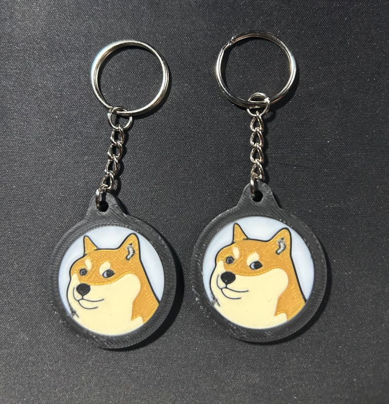 Dogecoin Keychains x2