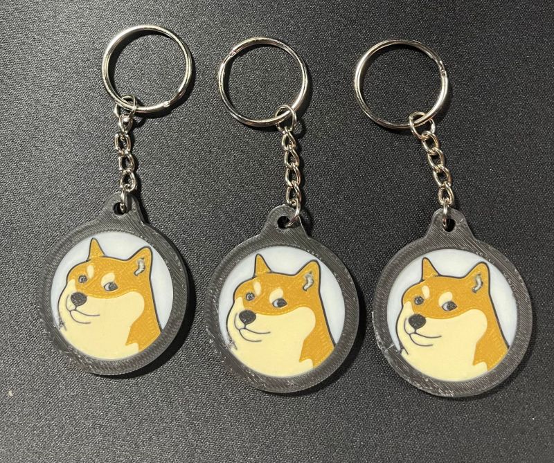 Dogecoin Keychains x3