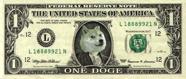 DOGE $1 Bill, One dogecoin bill - Dogecoin bill