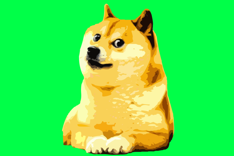 Dogecoin Flag (green)