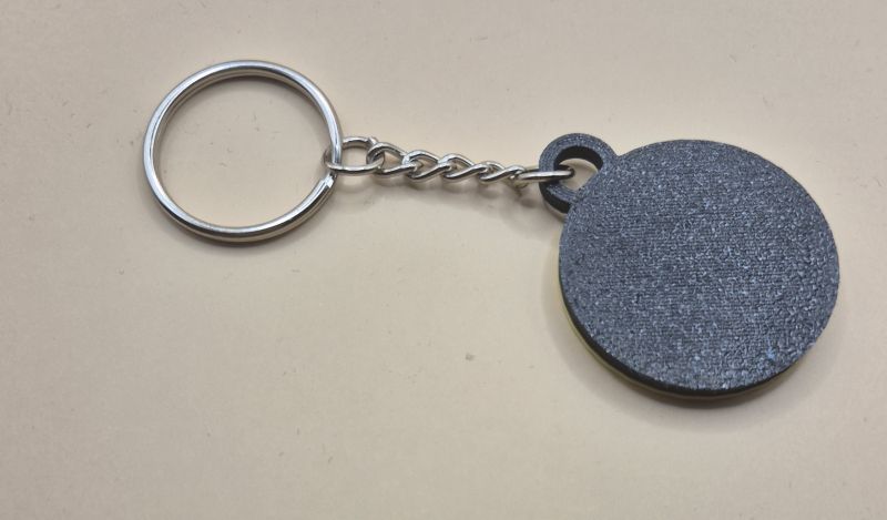 two color dogecoin keychain